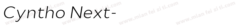 Cyntho Next字体转换